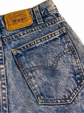 Vintage Levi's 549 x Riley Orange Tab blue acid wash denim jeans